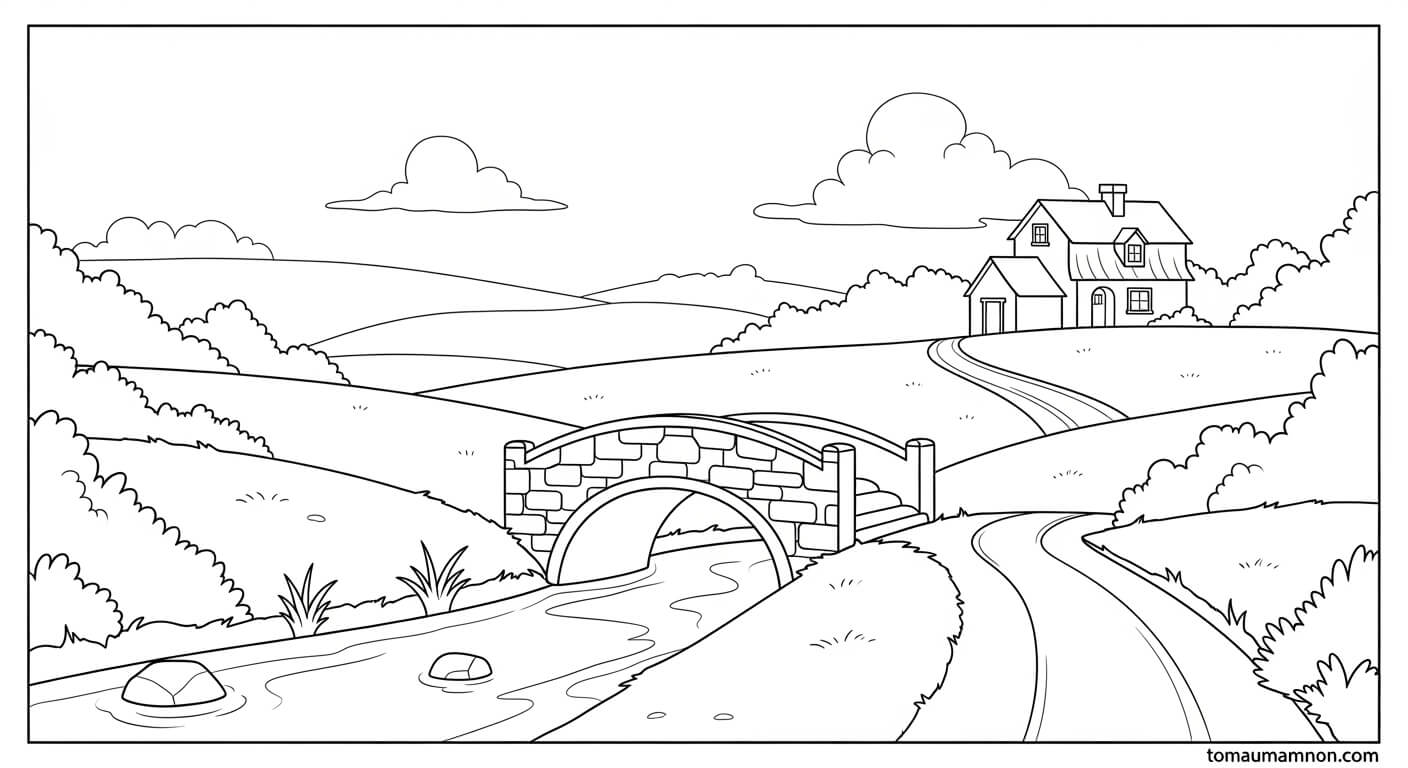 Ngôi làng nhỏ bên núi