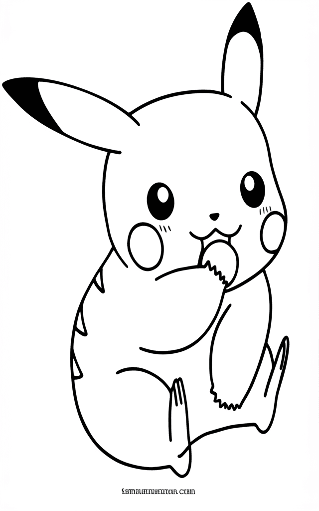 Tranh Tô Màu Pikachu Pikachu tinh nghịch