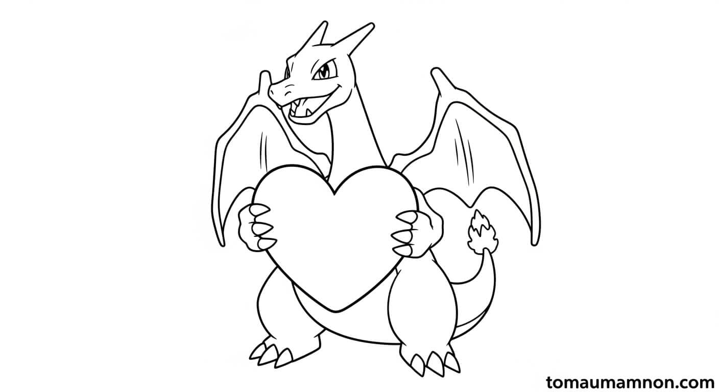 Tranh Tô Màu Pokemon Mega Pokemon nước