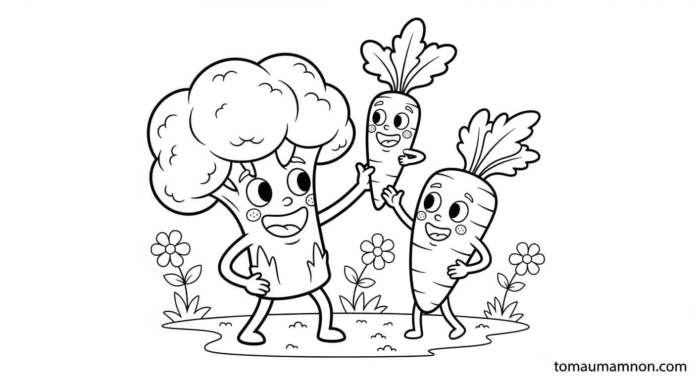 Cà rốt và bông cải xanh