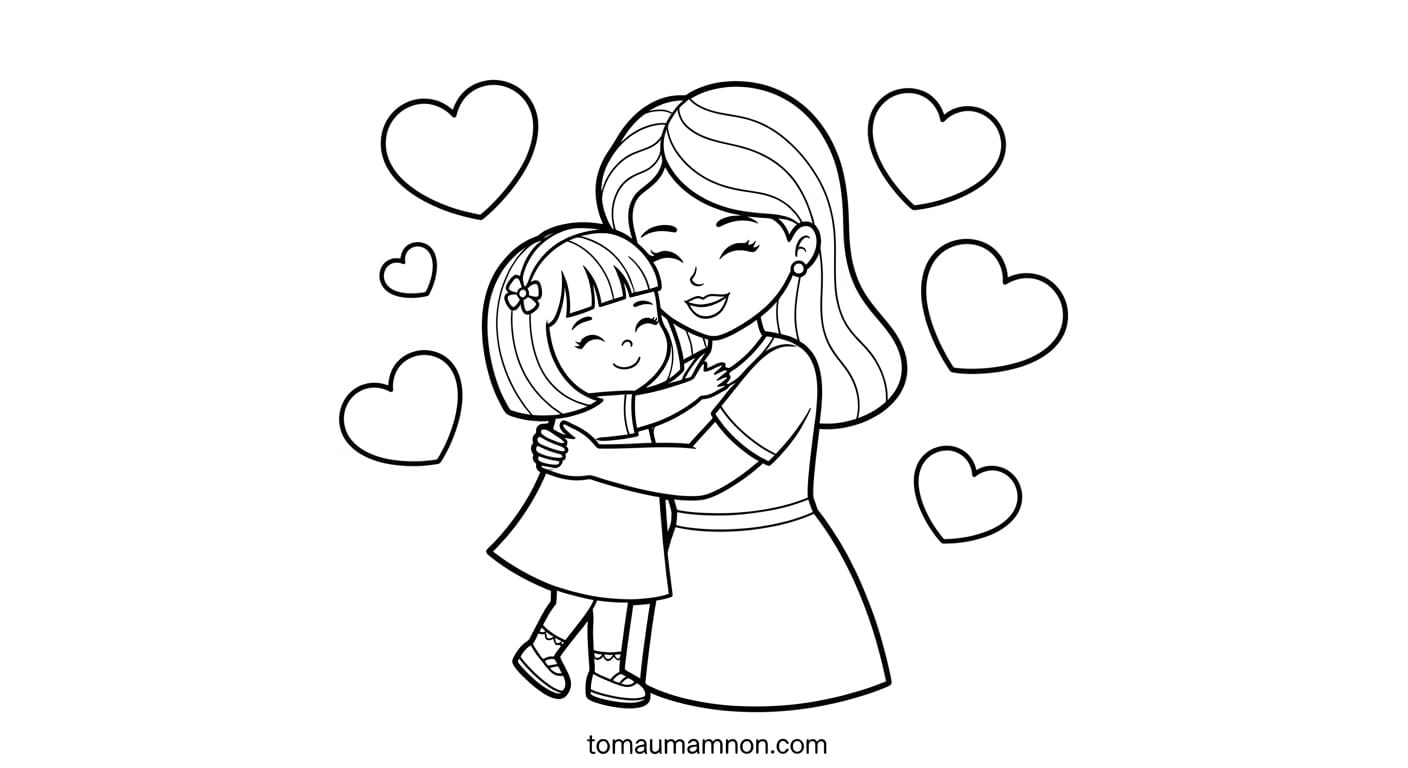 Tranh Tô Màu Tặng Mẹ tranh tô màu hoa tặng mẹ