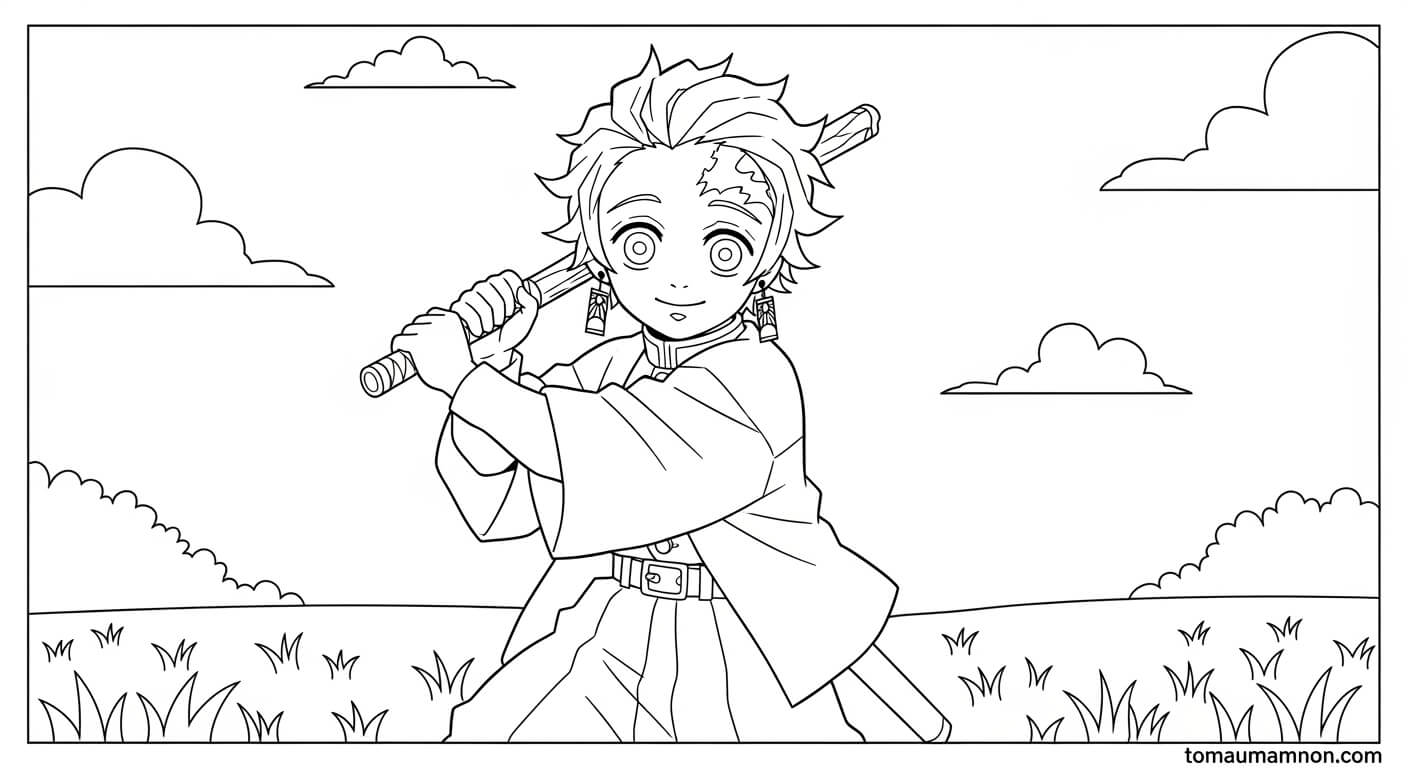 Tanjiro bên những người bạn