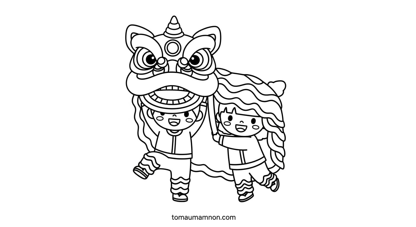 Tranh Tô Màu Tết Trung Thu tranh đèn ông sao