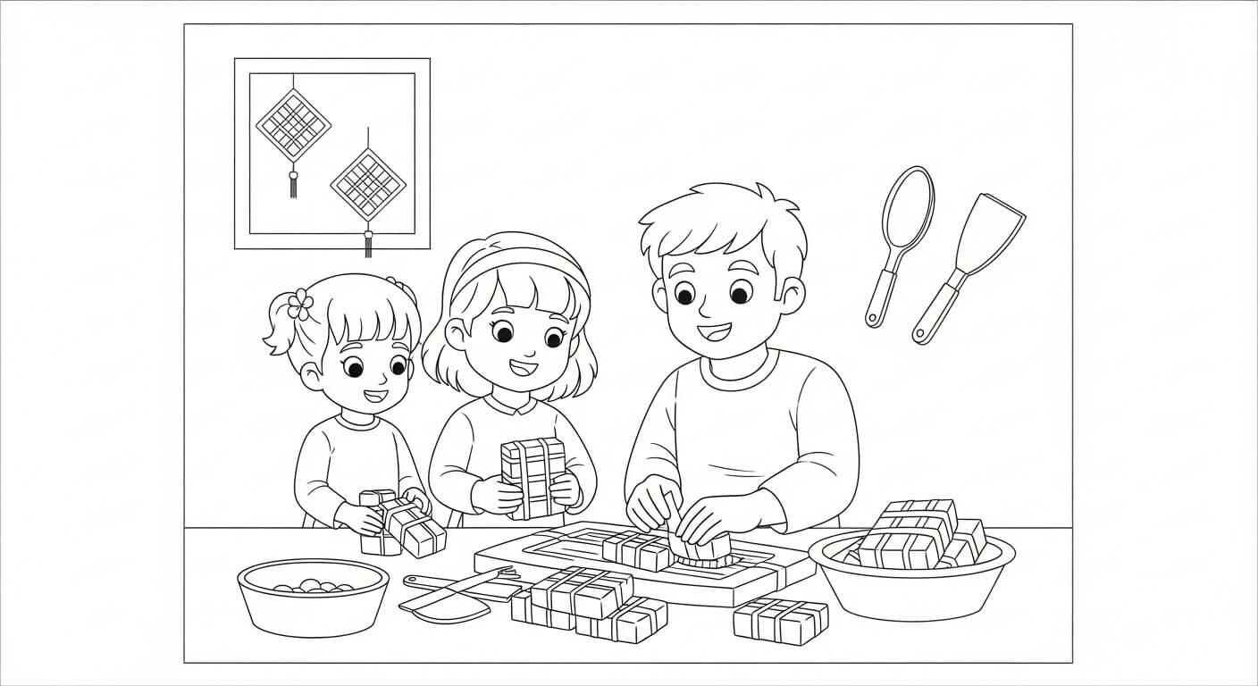 Tranh Tô Màu Tết Và Mùa Xuân tranh hoa đào