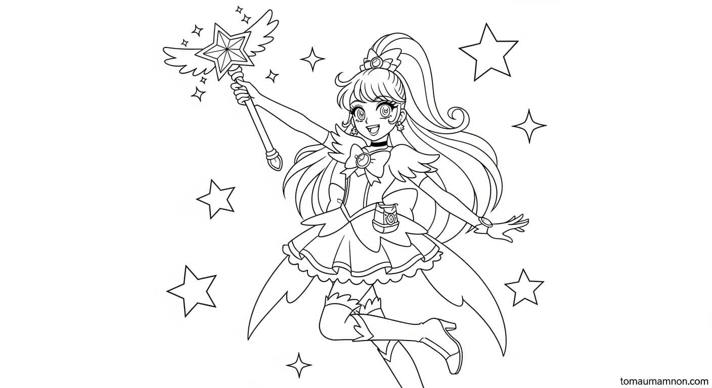 Tranh Tô Màu Thủy Thủ Mặt Trăng Ánh trăng bí ẩn