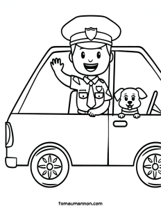 tranh to mau xe canh sat 1