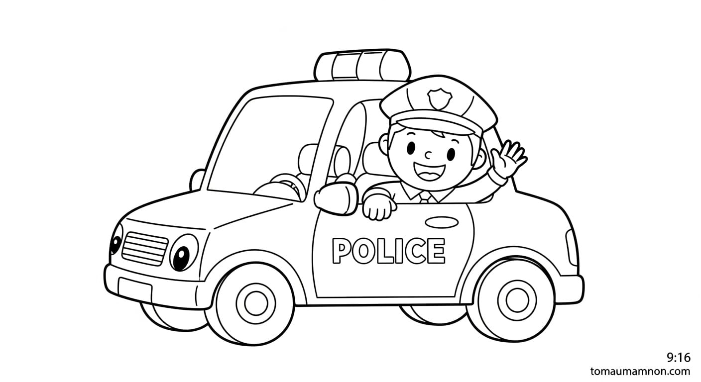 Tranh Tô Màu Xe Cứu Hộ tranh xe cứu hộ 3