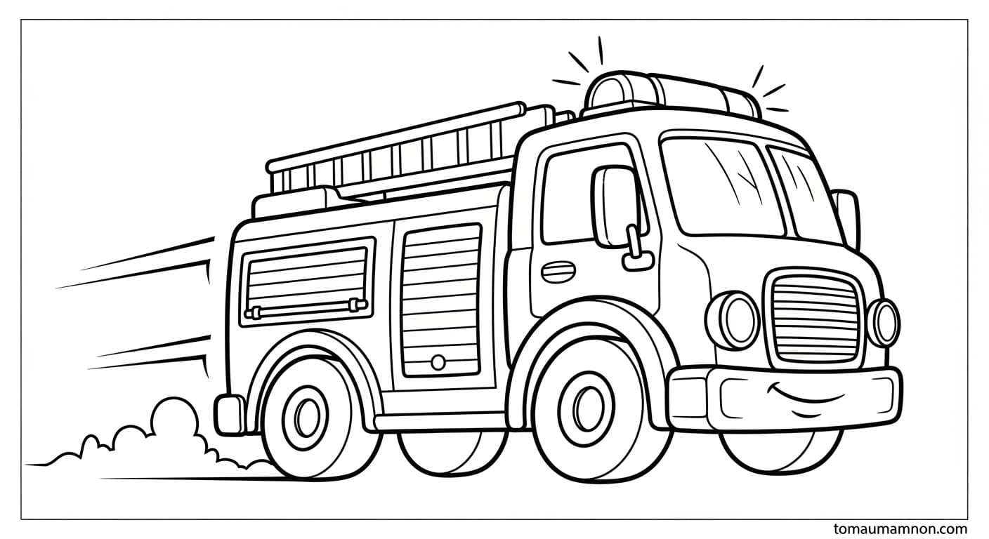 Tranh Tô Màu Xe Cứu Hộ tranh xe cứu hộ 1