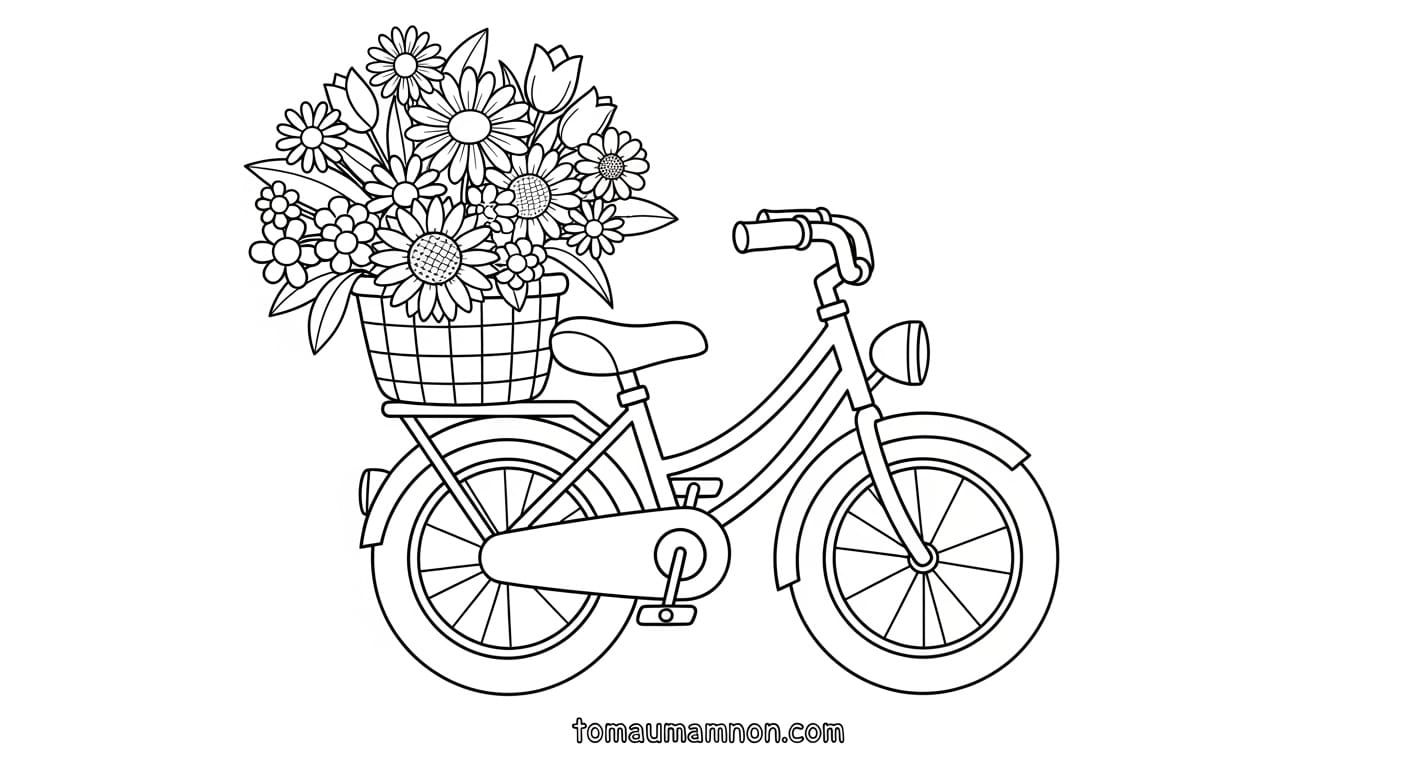 Tranh Tô Màu Xe Đạp Xe đạp hai bánh