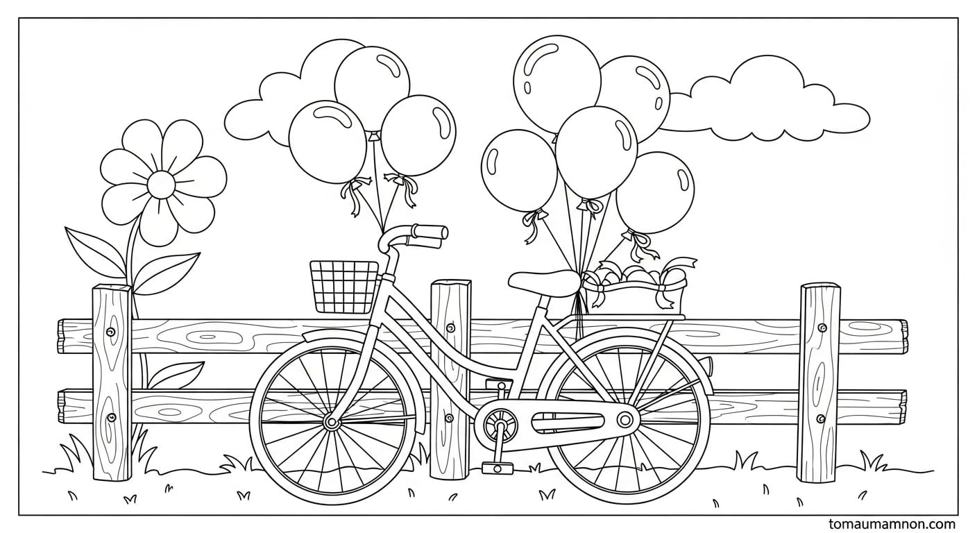 Tranh Tô Màu Xe Đạp Xe đạp nhiều bánh