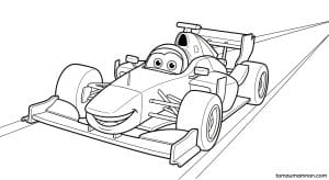 tranh to mau xe dua 1