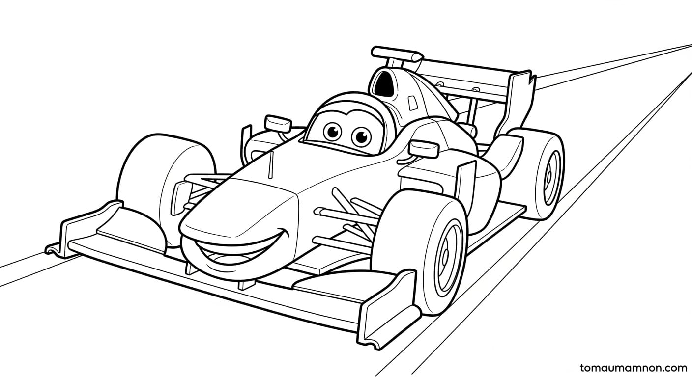 Tranh Tô Màu Xe Đua xe đua phong cách