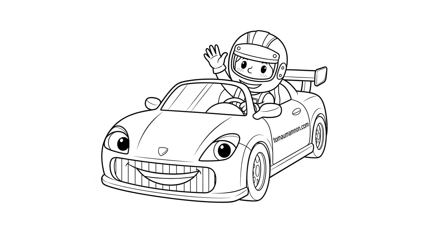 Tranh Tô Màu Xe Đua xe đua mẫu lớn