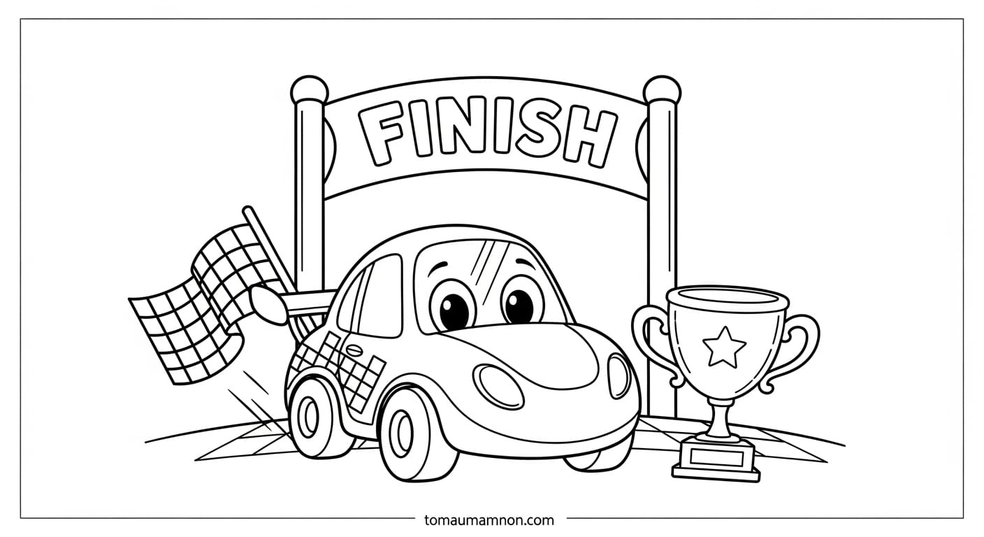 Tranh Tô Màu Xe Đua hình ảnh xe đua