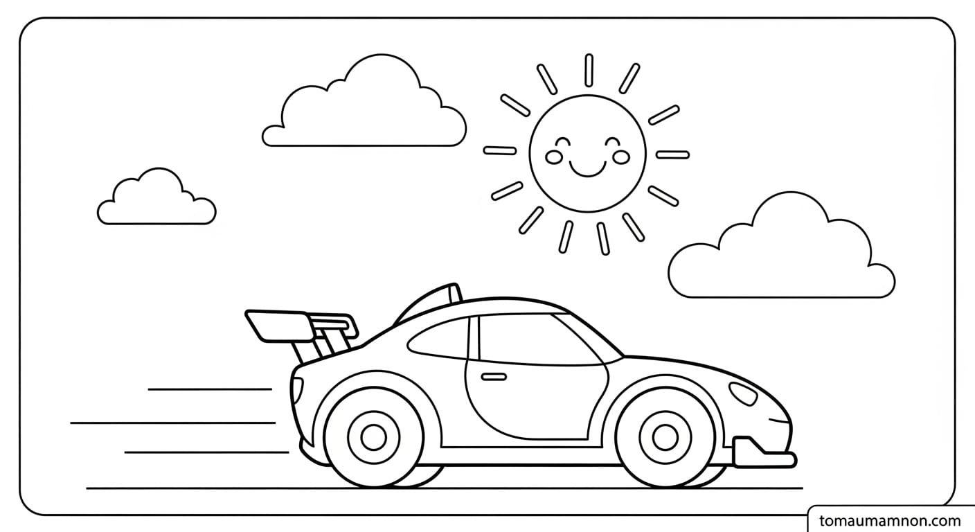 Tranh Tô Màu Xe Đua mẫu xe đua thể thao