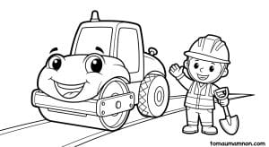 tranh to mau xe lu 1