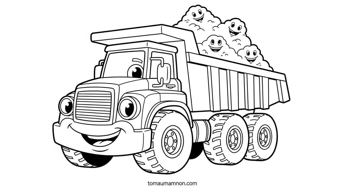 tranh to mau xe tai 1