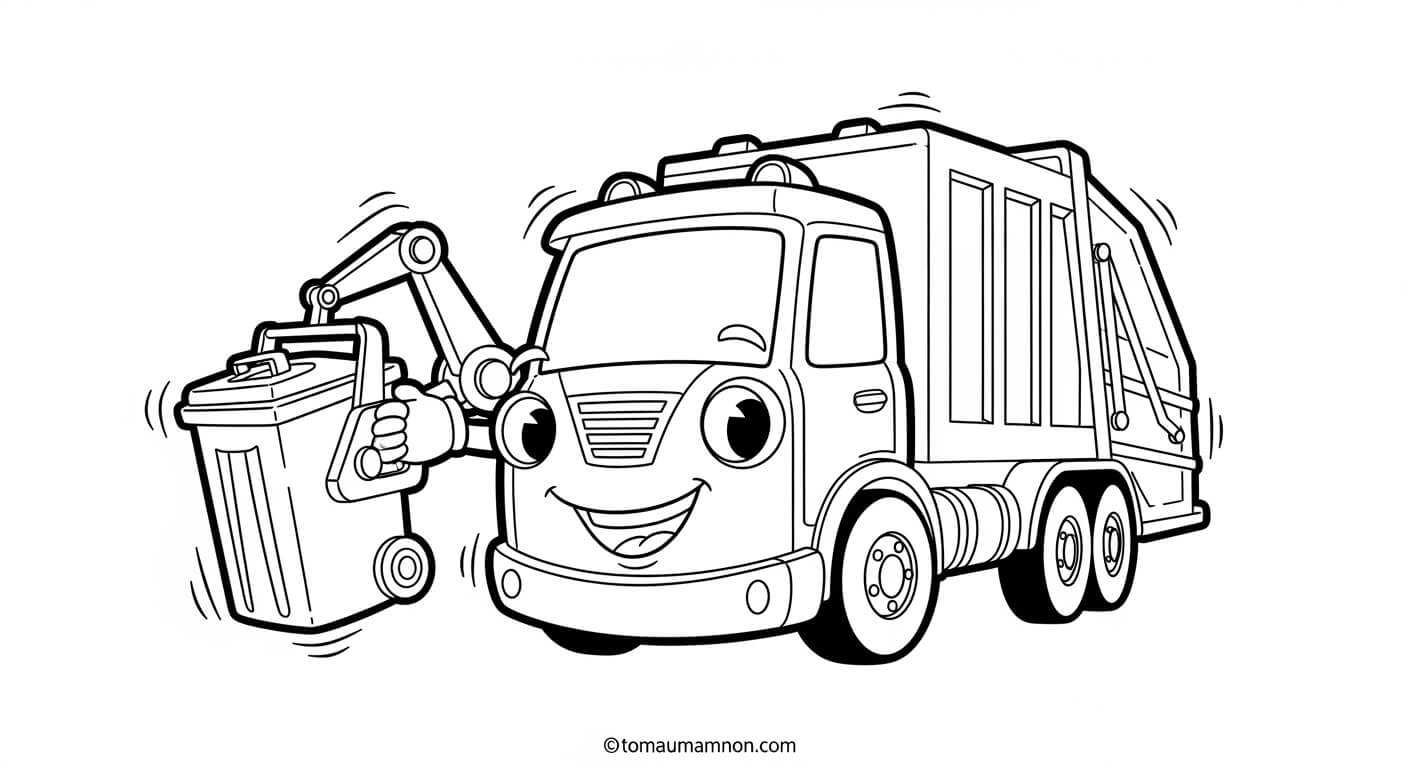 Tranh Tô Màu Xe Tải Thiết kế xe tải