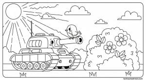 tranh to mau xe tang 1