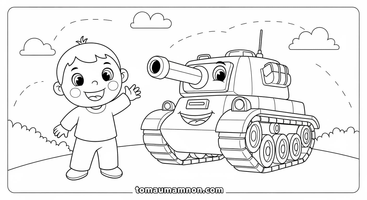 Tranh Tô Màu Xe Tăng tranh tô màu xe tăng 2