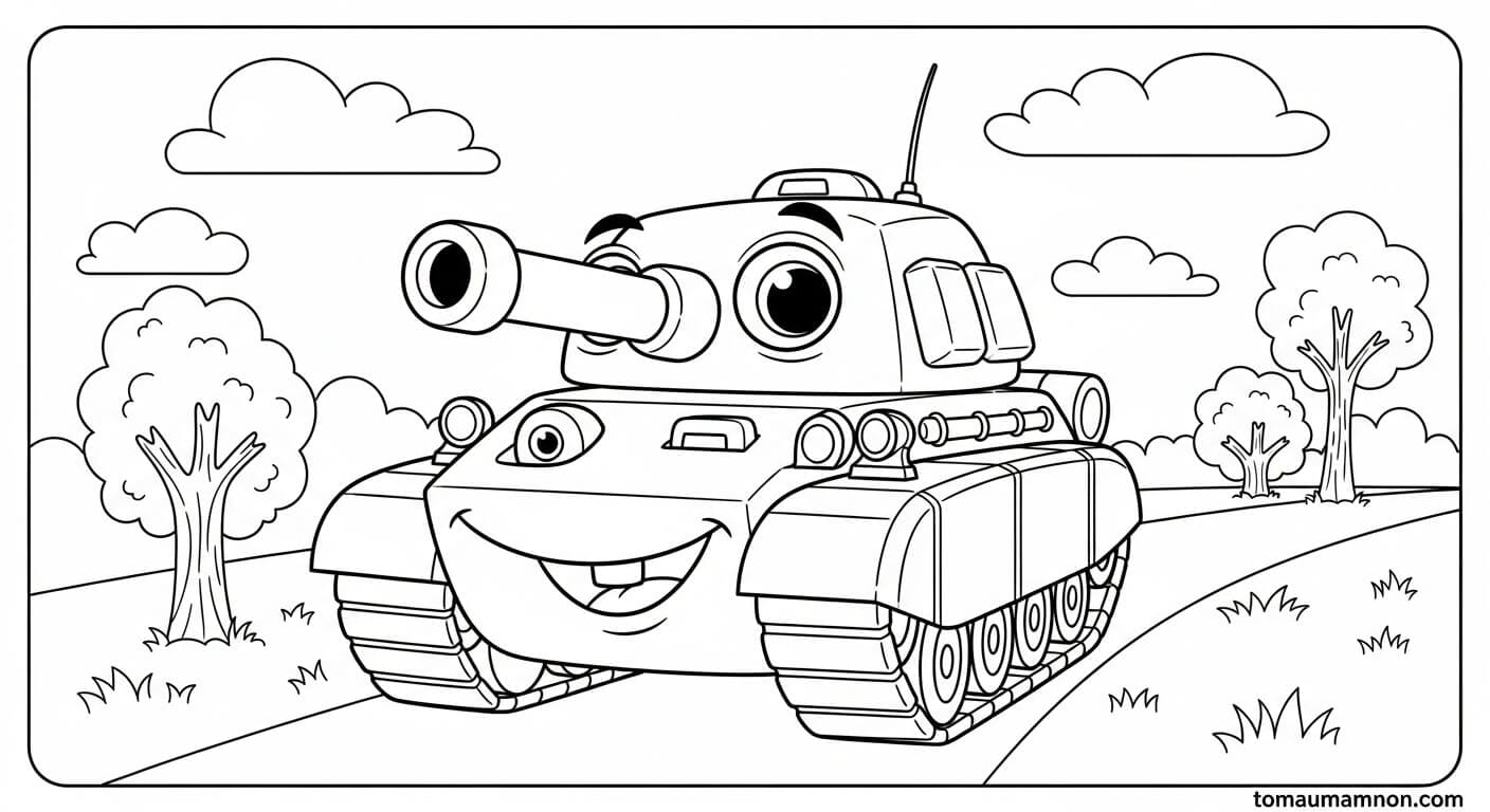 Tranh Tô Màu Xe Tăng tranh tô màu xe tăng