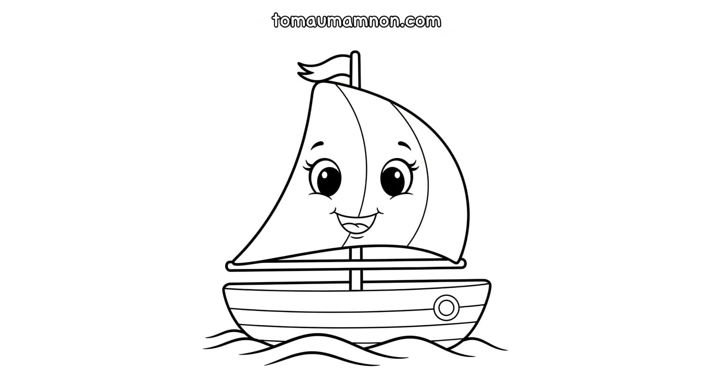 Tranh Vẽ Thuyền Trên Biển Thuyền buồm trên biển