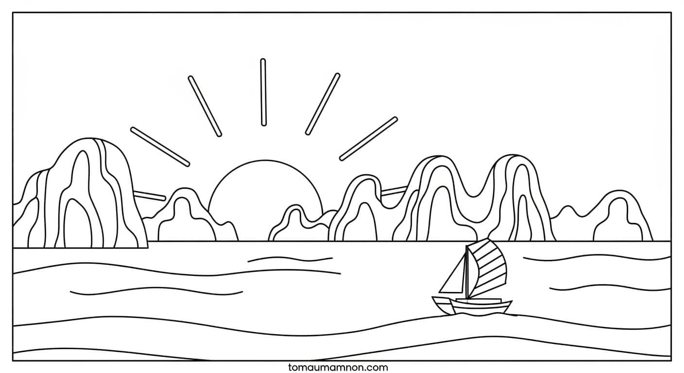 Tranh Vịnh Hạ Long Cù lao ẩn mình