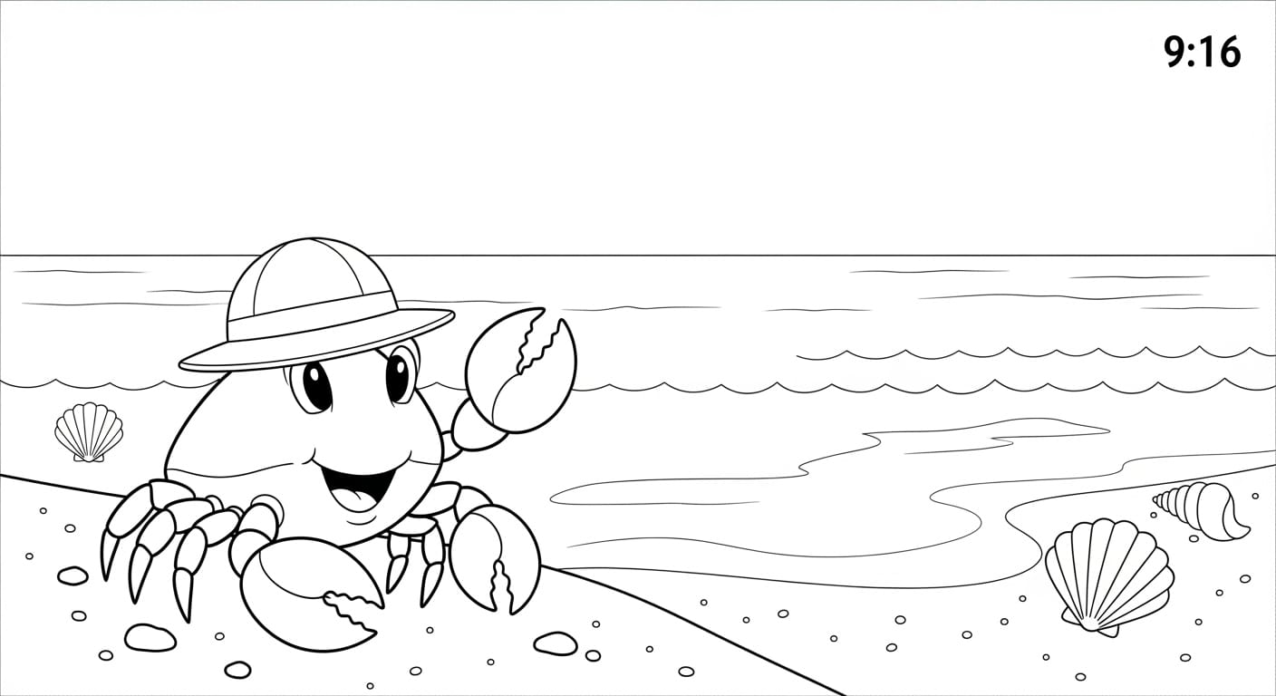 Vẽ Cảnh Mùa Hè Trẻ em tắm biển