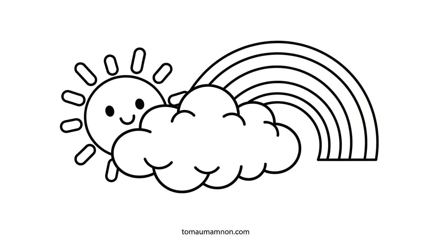 Vẽ Mây Mưa trẻ con vẽ mây mưa