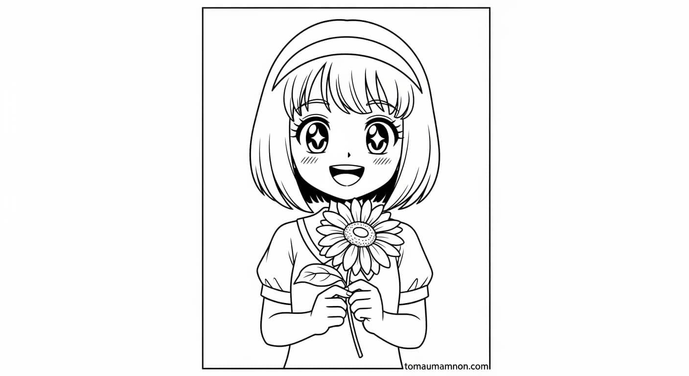 Vẽ Nhân Vật Anime Nữ Những lọn tóc xoăn lãng mạn