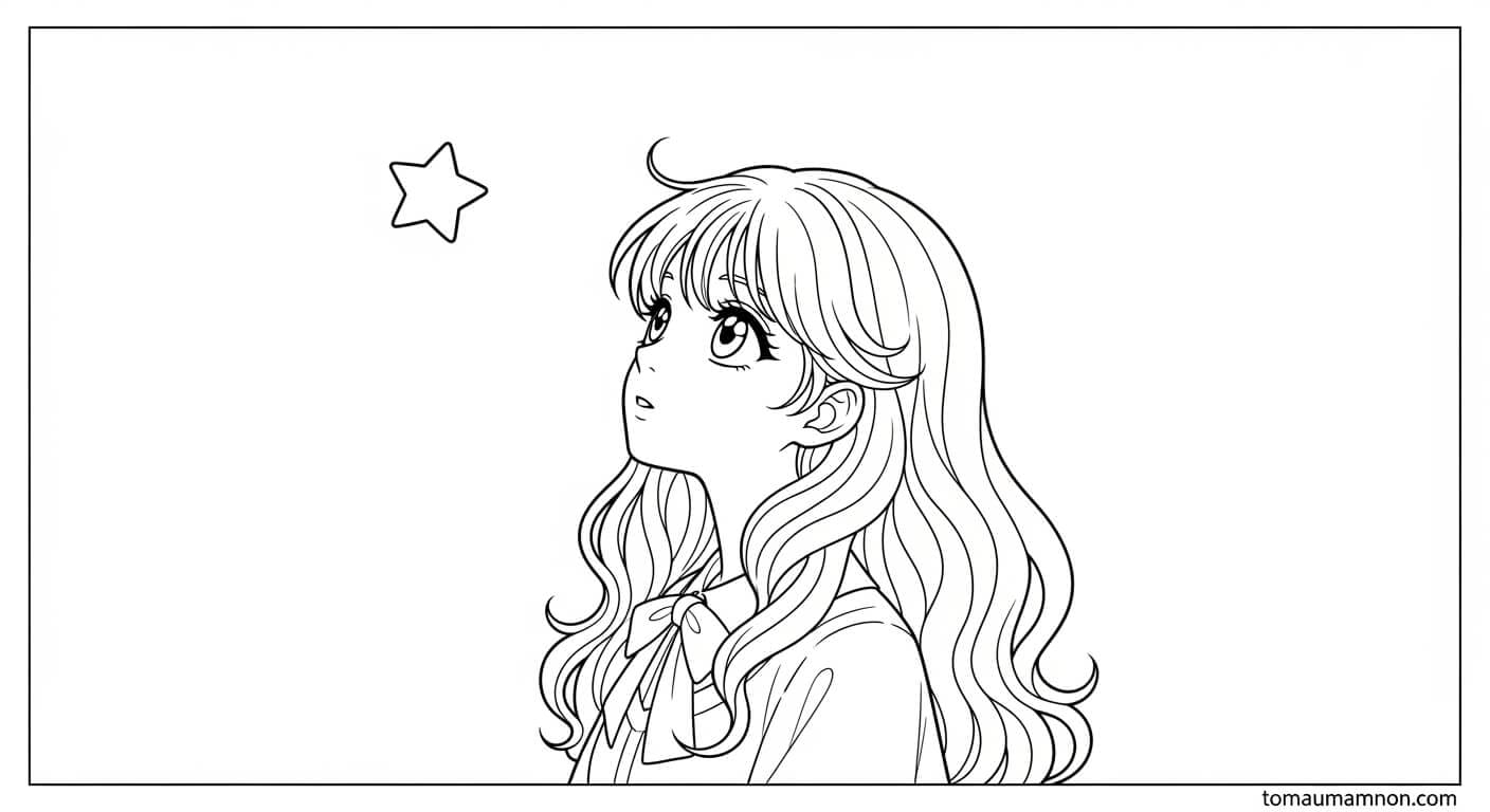 Vẽ Nhân Vật Anime Nữ Nét mặt tươi cười