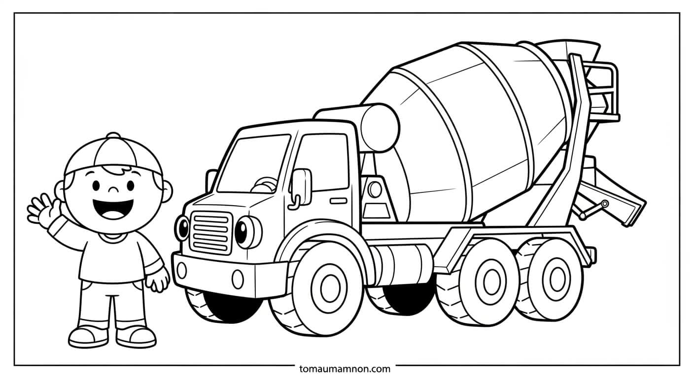 Xe Bồn Bê Tông Xe bồn bê tông trên đường phố