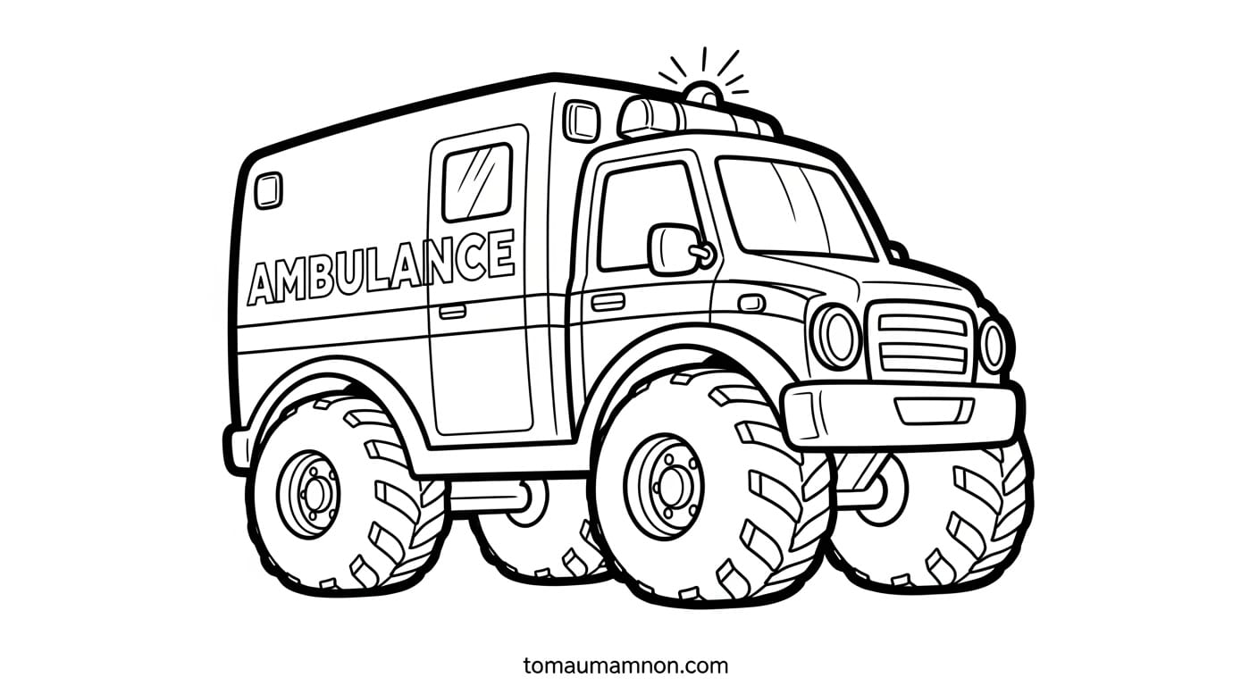 Xe Cứu Thương Tô Màu Xe cứu thương và bác sĩ cứu người