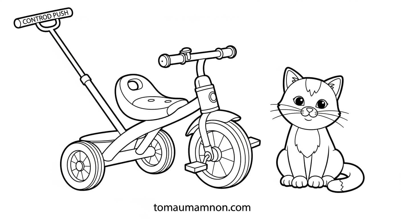 Xe Đạp 3 Bánh Cho Bé xe đạp ba bánh trong công viên