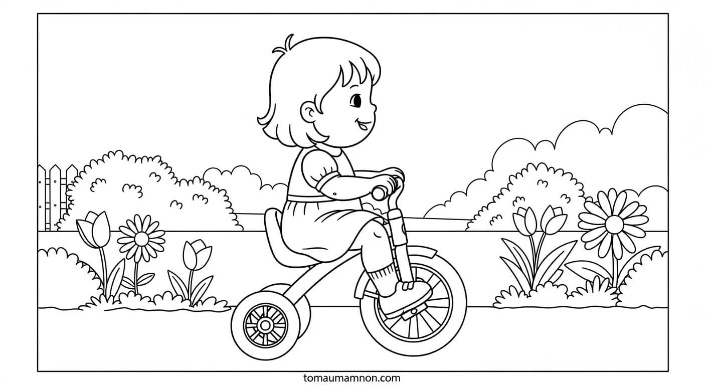 Xe Đạp 3 Bánh Cho Bé xe đạp ba bánh màu đỏ