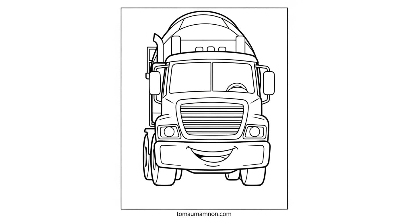 Xe Trộn Bê Tông Xe trộn bê tông và các công nhân