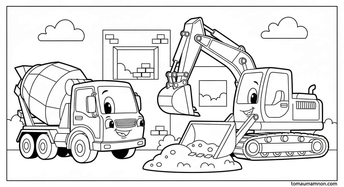 Xe Trộn Bê Tông Xe trộn bê tông với màu sắc tự chọn