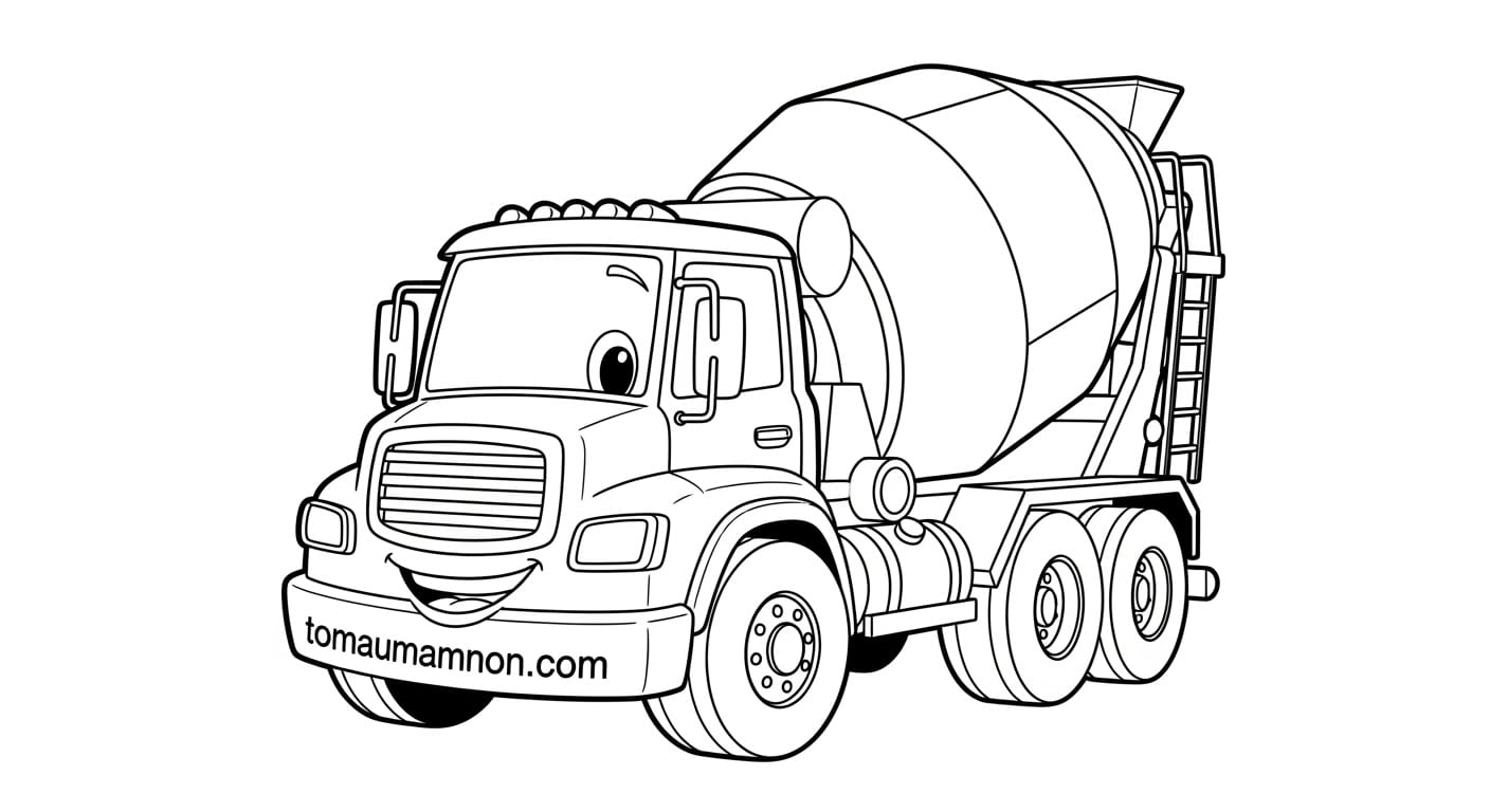 Xe Trộn Bê Tông Xe trộn bê tông trên công trường