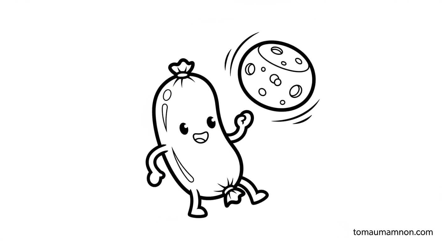 Xúc Xích Nhỏ Xúc xích trên đĩa