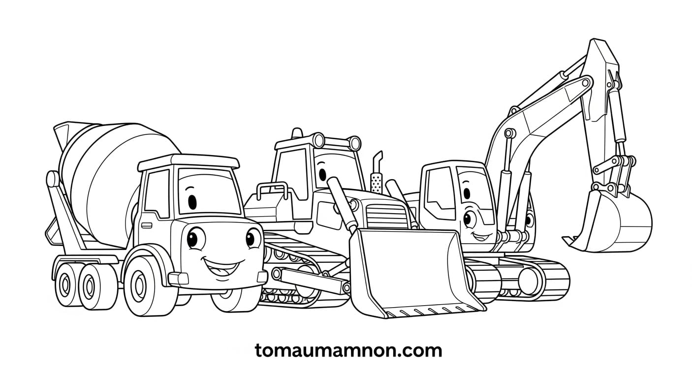 bé tô màu bồn trộn bê tông