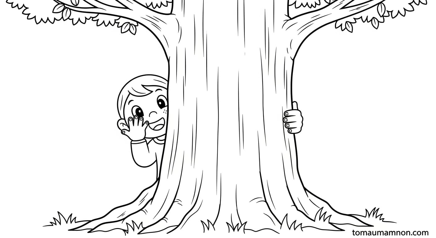 Cây Tô Màu Cây lá kim và cây lá rộng