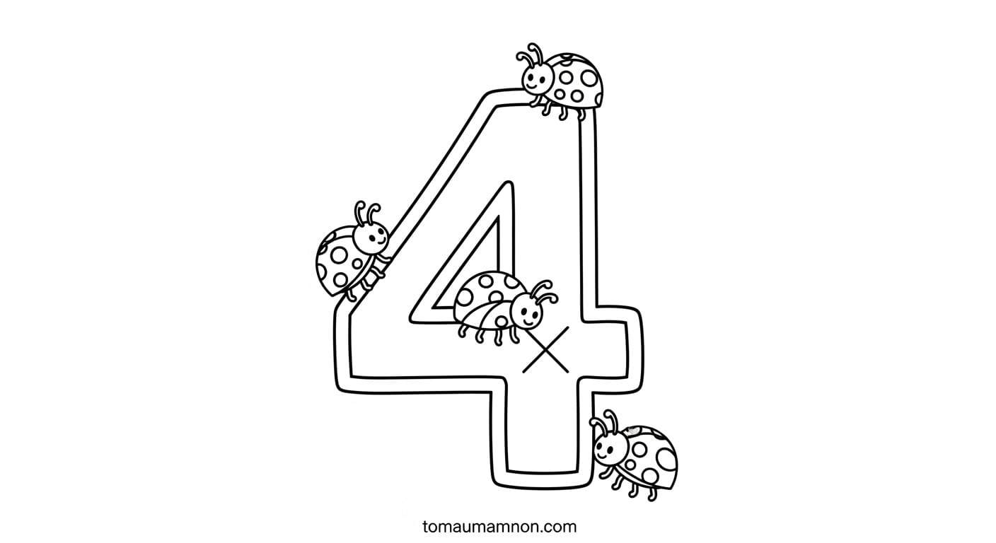 Tô màu chữ cái H