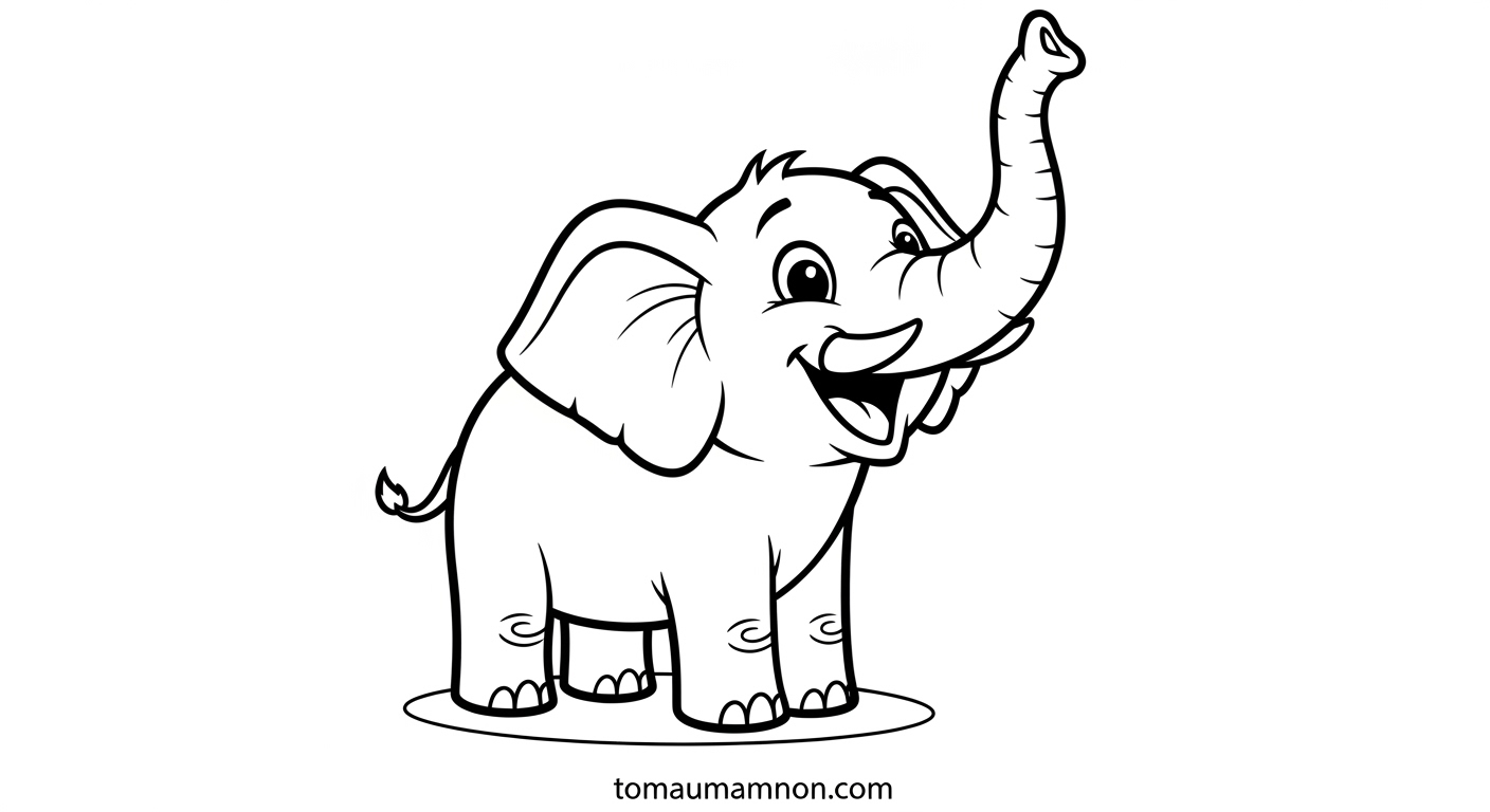 Hình Ảnh Con Voi Tô Màu Chủ đề tranh tô màu con voi đa dạng