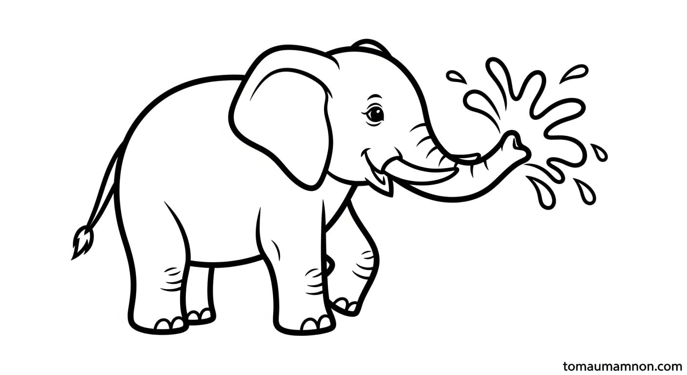 Tranh tô màu con vật cho bé mầm non