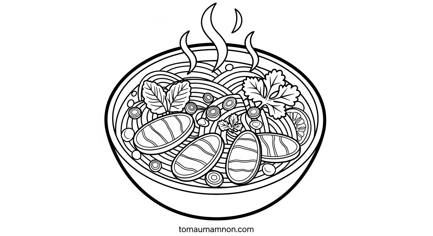 Hình Ảnh Tô Phở Đẹp Hình ảnh tô phở gà truyền thống, hấp dẫn.