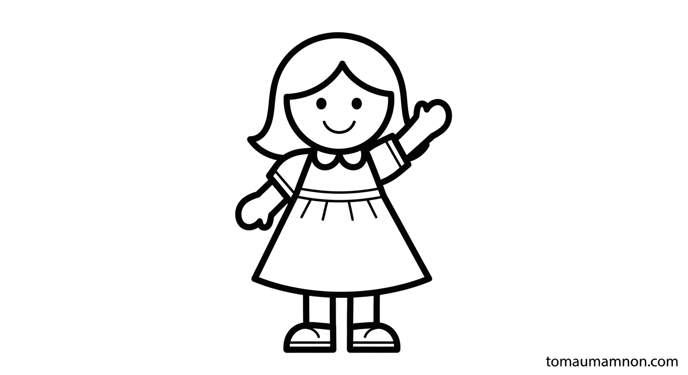 Hình Tô Màu Búp Bê Giấy Trọn bộ hình tô màu búp bê giấy miễn phí