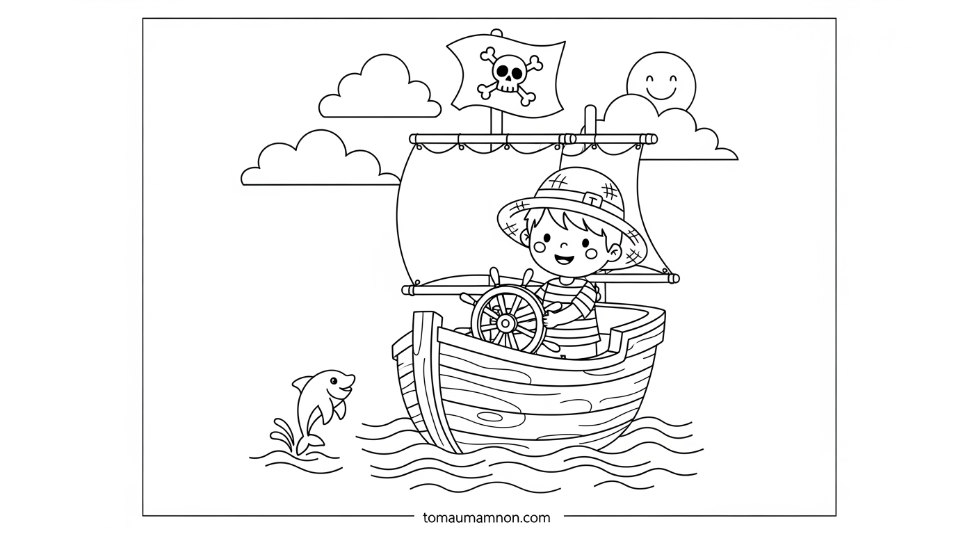 Hình Tô Màu Luffy lợi ích tô màu Luffy cho bé