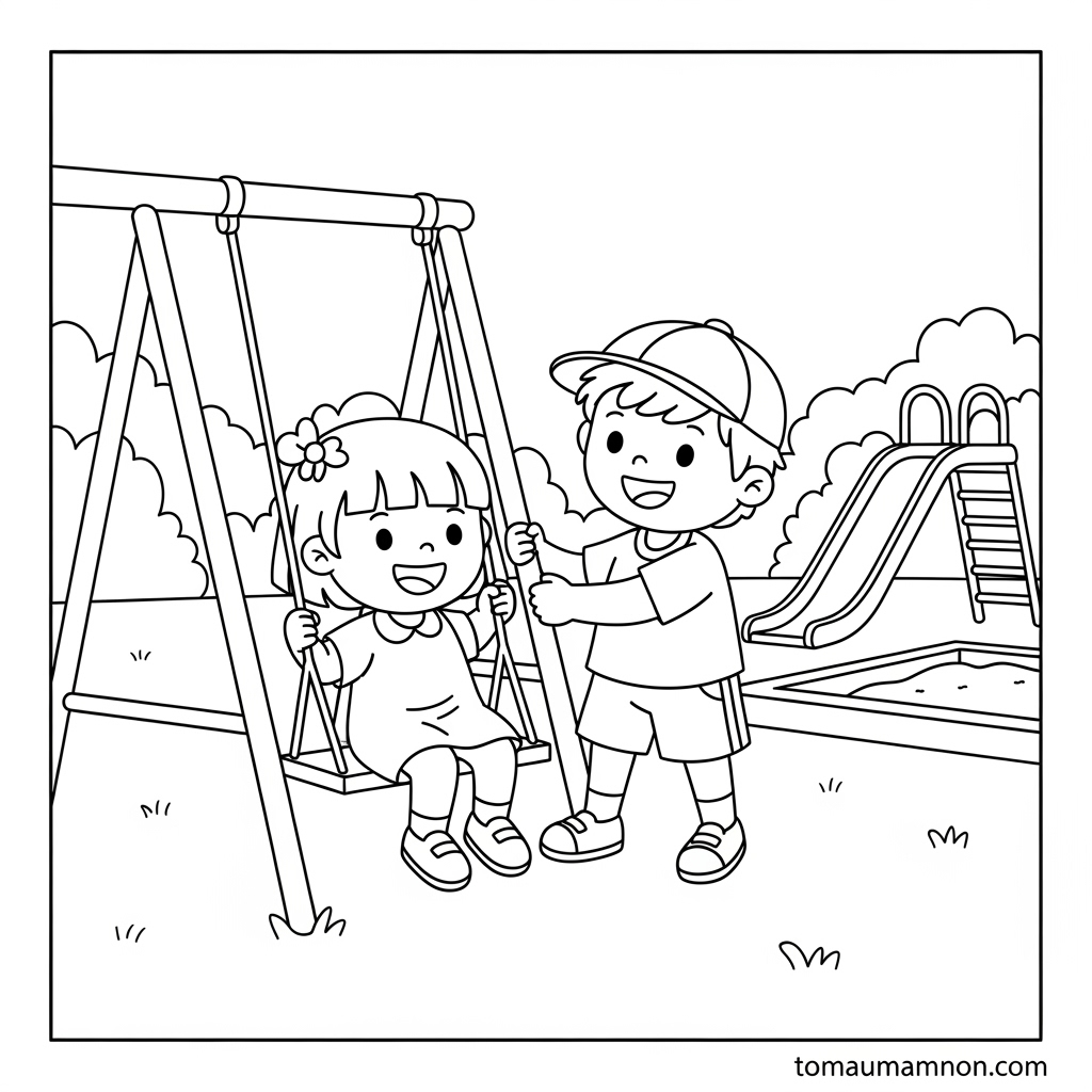 Tải Ngay Hình Vẽ Lớp Học Mầm Non Đơn Giản Cho Bé Tô Màu Miễn Phí Bé tô màu bàn ghế lớp học mầm non đầy màu sắc