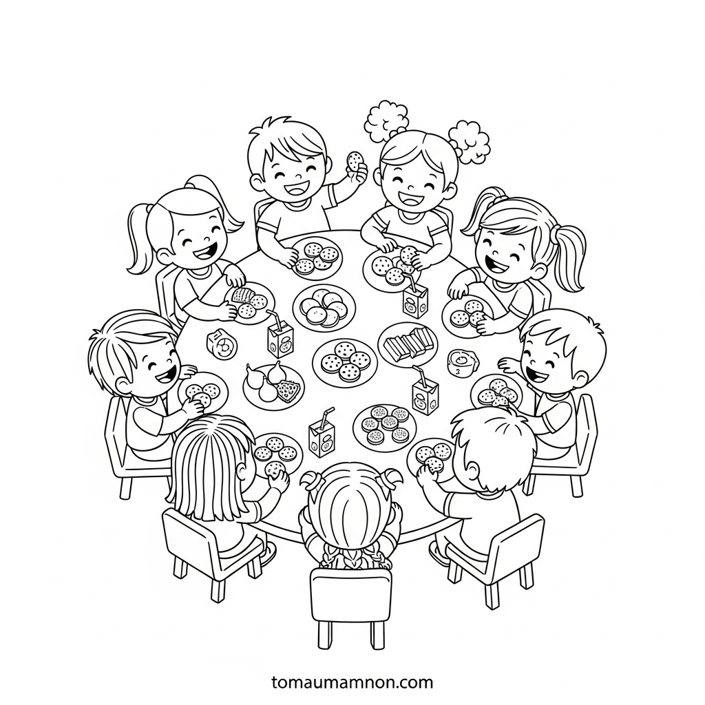 Tải Ngay Hình Vẽ Lớp Học Mầm Non Đơn Giản Cho Bé Tô Màu Miễn Phí Tô màu sân trường mầm non với khu vực sân chơi