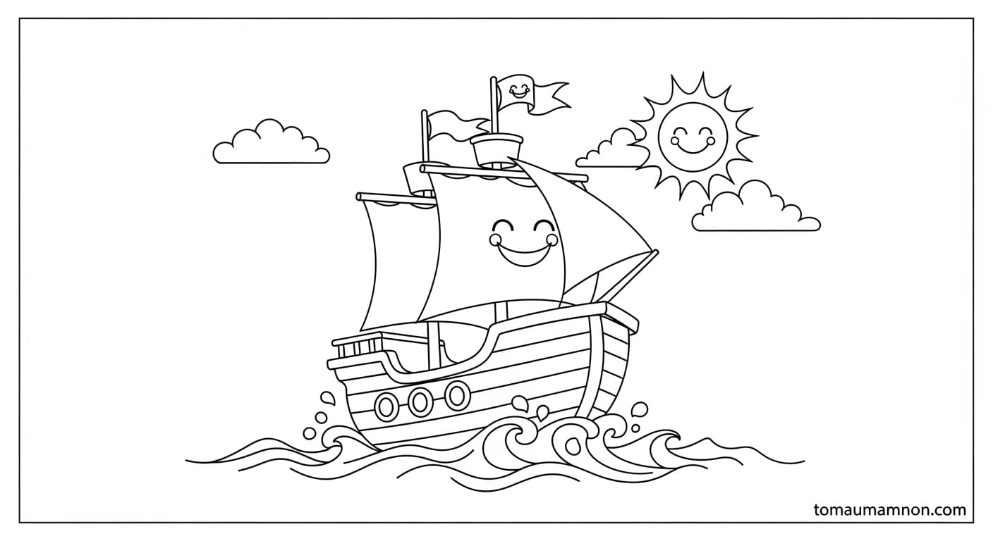 hình vẽ thuyền 3